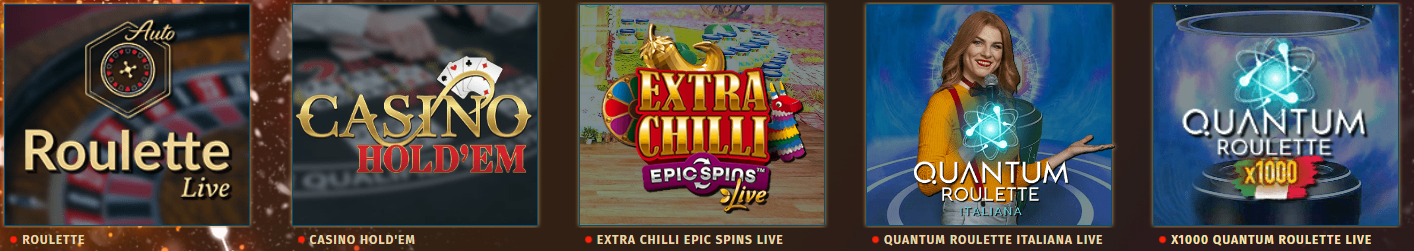 Tables de Roulette en direct de Tropezia Palace Casino