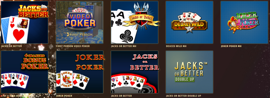 Jeu de poker en vidéo au Tropezia Palace Casino