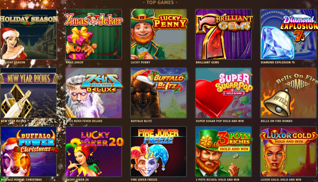 Sélection de jeux sur Tropezia Palace Casino